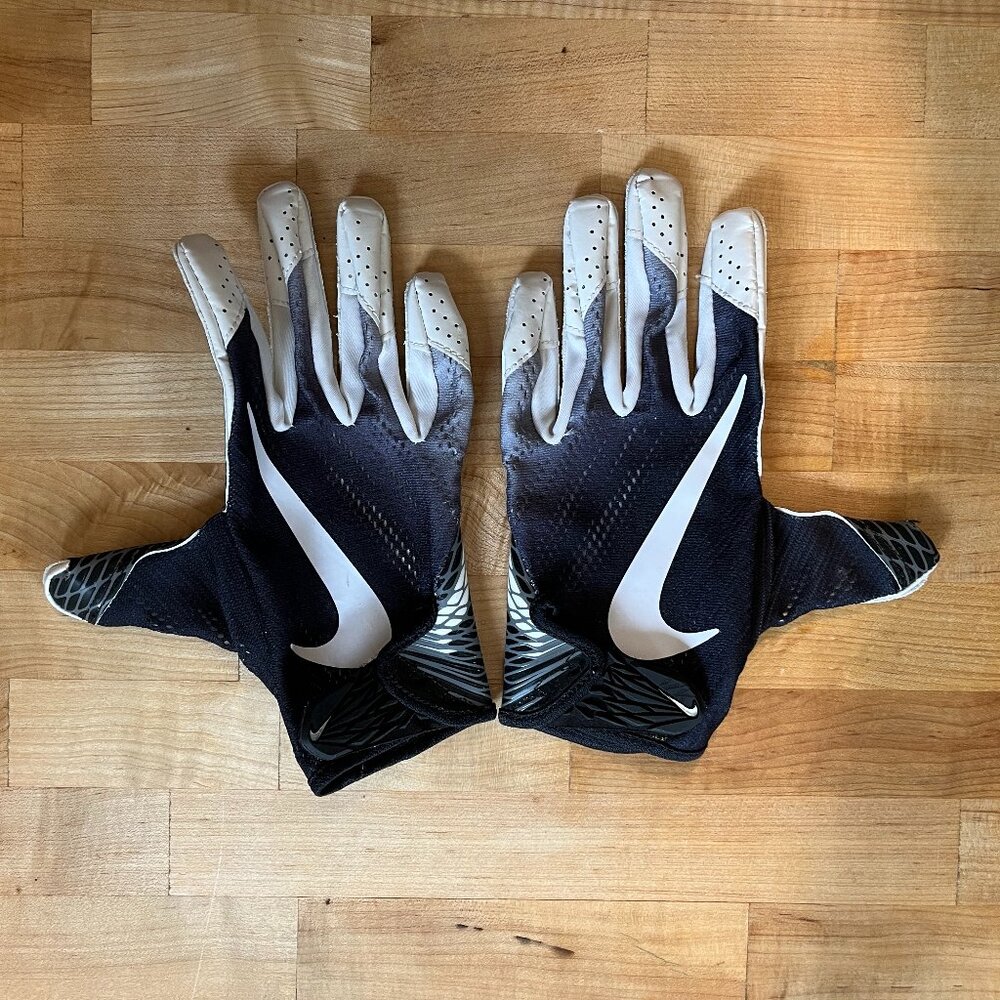 Men's Large Nike Vapor Jet Football Gloves Black and White